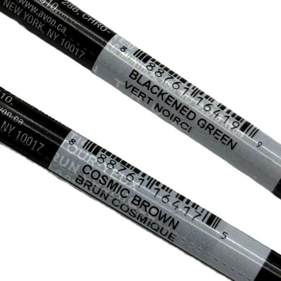 Avon True Color EyeLiners - Eye Liner Lot of 2 - Cosmic Brown & Blackened Green - Picture 2 of 7